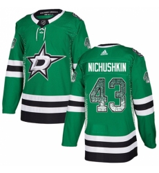 Men's Adidas Dallas Stars #43 Valeri Nichushkin Authentic Green Drift Fashion NHL Jersey