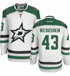 Men's Reebok Dallas Stars #43 Valeri Nichushkin Authentic White Away NHL Jersey