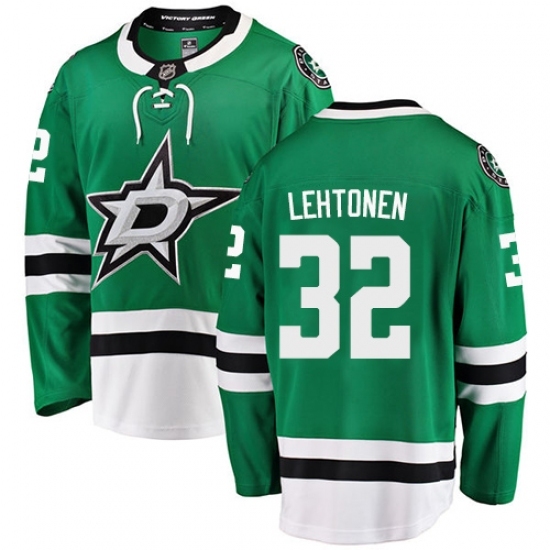 Youth Dallas Stars #32 Kari Lehtonen Authentic Green Home Fanatics Branded Breakaway NHL Jersey Youth Dallas Stars #32 Kari Lehtonen Authentic Green Home Fanatics Branded Breakaway NHL Jersey