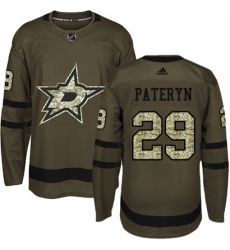 Men's Adidas Dallas Stars #29 Greg Pateryn Authentic Green Salute to Service NHL Jersey