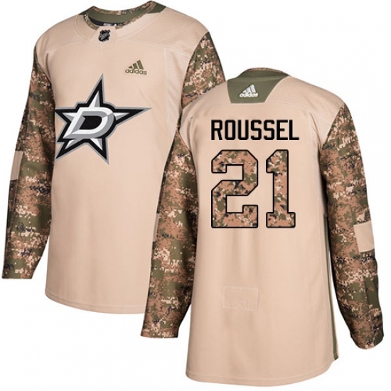 Men's Adidas Dallas Stars #21 Antoine Roussel Authentic Camo Veterans Day Practice NHL Jersey Men's Adidas Dallas Stars #21 Antoine Roussel Authentic Camo Veterans Day Practice NHL Jersey
