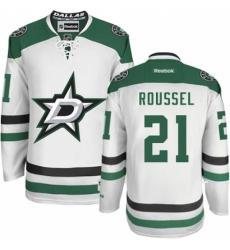 Women's Reebok Dallas Stars #21 Antoine Roussel Authentic White Away NHL Jersey