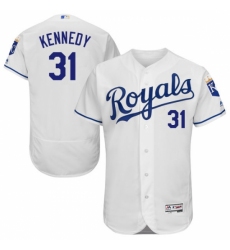 Men's Majestic Kansas City Royals #31 Ian Kennedy White Flexbase Authentic Collection MLB Jersey Men's Majestic Kansas City Royals #31 Ian Kennedy White Flexbase Authentic Collection MLB Jersey