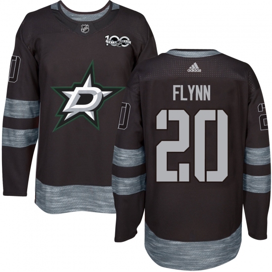 Men's Adidas Dallas Stars #20 Brian Flynn Authentic Black 1917-2017 100th Anniversary NHL Jersey Men's Adidas Dallas Stars #20 Brian Flynn Authentic Black 1917-2017 100th Anniversary NHL Jersey