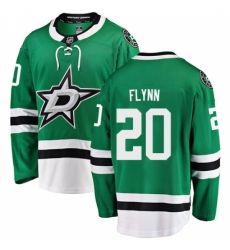 Men's Dallas Stars #20 Brian Flynn Authentic Green Home Fanatics Branded Breakaway NHL Jersey