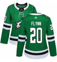 Women's Adidas Dallas Stars #20 Brian Flynn Authentic Green Home NHL Jersey
