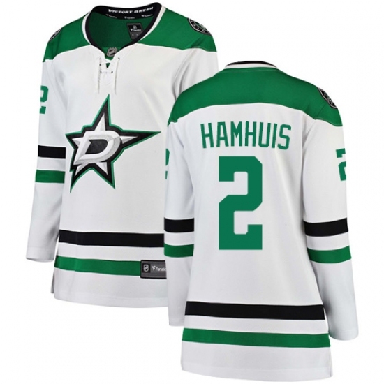 Women's Dallas Stars #2 Dan Hamhuis Authentic White Away Fanatics Branded Breakaway NHL Jersey Women's Dallas Stars #2 Dan Hamhuis Authentic White Away Fanatics Branded Breakaway NHL Jersey