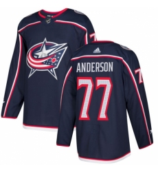 Youth Adidas Columbus Blue Jackets #77 Josh Anderson Authentic Navy Blue Home NHL Jersey