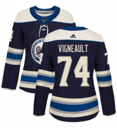 Women's Adidas Columbus Blue Jackets #74 Sam Vigneault Authentic Navy Blue Alternate NHL Jersey Women's Adidas Columbus Blue Jackets #74 Sam Vigneault Authentic Navy Blue Alternate NHL Jersey