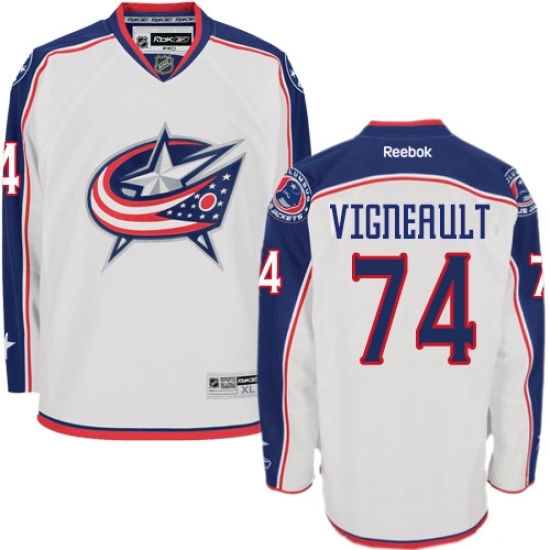 Youth Reebok Columbus Blue Jackets #74 Sam Vigneault Authentic White Away NHL Jersey Youth Reebok Columbus Blue Jackets #74 Sam Vigneault Authentic White Away NHL Jersey