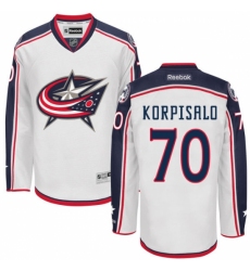 Youth Reebok Columbus Blue Jackets #70 Joonas Korpisalo Authentic White Away NHL Jersey Youth Reebok Columbus Blue Jackets #70 Joonas Korpisalo Authentic White Away NHL Jersey