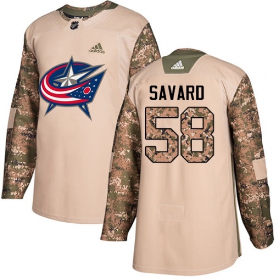 Youth Adidas Columbus Blue Jackets #58 David Savard Authentic Camo Veterans Day Practice NHL Jersey Youth Adidas Columbus Blue Jackets #58 David Savard Authentic Camo Veterans Day Practice NHL Jersey
