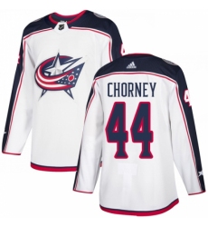 Men's Adidas Columbus Blue Jackets #44 Taylor Chorney Authentic White Away NHL Jersey