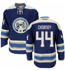 Men's Reebok Columbus Blue Jackets #44 Taylor Chorney Authentic Navy Blue Third NHL Jersey