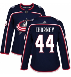 Women's Adidas Columbus Blue Jackets #44 Taylor Chorney Authentic Navy Blue Home NHL Jersey
