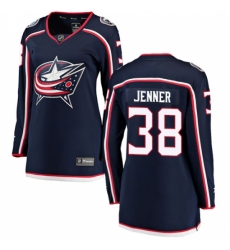Women's Columbus Blue Jackets #38 Boone Jenner Fanatics Branded Navy Blue Home Breakaway NHL Jersey