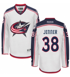 Women's Reebok Columbus Blue Jackets #38 Boone Jenner Authentic White Away NHL Jersey
