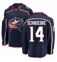 Youth Columbus Blue Jackets #14 Jordan Schroeder Fanatics Branded Navy Blue Home Breakaway NHL Jersey