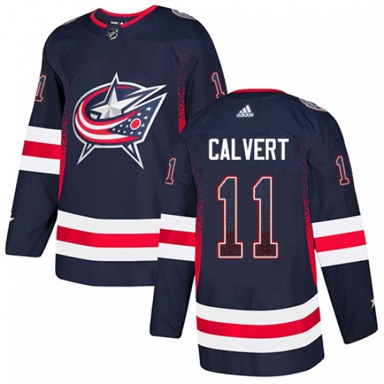 Men's Adidas Columbus Blue Jackets #11 Matt Calvert Authentic Navy Blue Drift Fashion NHL Jersey Men's Adidas Columbus Blue Jackets #11 Matt Calvert Authentic Navy Blue Drift Fashion NHL Jersey