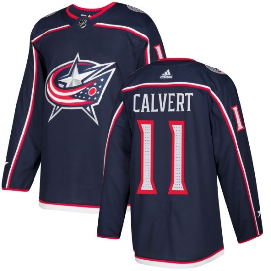 Men's Adidas Columbus Blue Jackets #11 Matt Calvert Authentic Navy Blue Home NHL Jersey Men's Adidas Columbus Blue Jackets #11 Matt Calvert Authentic Navy Blue Home NHL Jersey