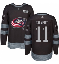Men's Adidas Columbus Blue Jackets #11 Matt Calvert Premier Black 1917-2017 100th Anniversary NHL Jersey