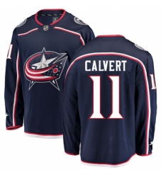 Men's Columbus Blue Jackets #11 Matt Calvert Fanatics Branded Navy Blue Home Breakaway NHL Jersey