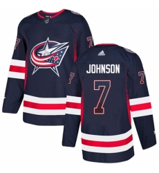Men's Adidas Columbus Blue Jackets #7 Jack Johnson Authentic Navy Blue Drift Fashion NHL Jersey Men's Adidas Columbus Blue Jackets #7 Jack Johnson Authentic Navy Blue Drift Fashion NHL Jersey