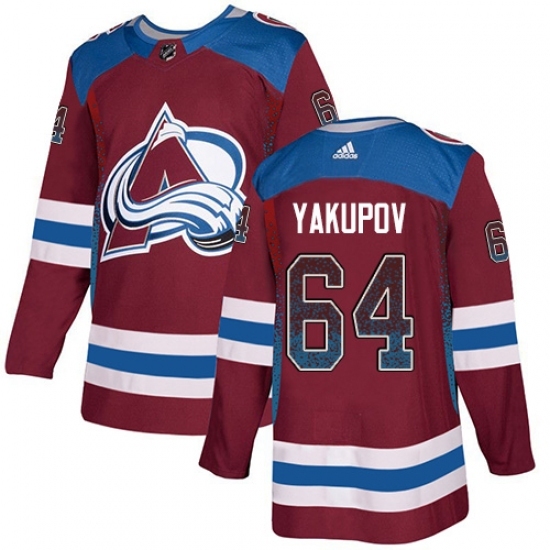 Men's Adidas Colorado Avalanche #64 Nail Yakupov Authentic Burgundy Drift Fashion NHL Jersey Men's Adidas Colorado Avalanche #64 Nail Yakupov Authentic Burgundy Drift Fashion NHL Jersey
