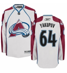 Women's Reebok Colorado Avalanche #64 Nail Yakupov Authentic White Away NHL Jersey