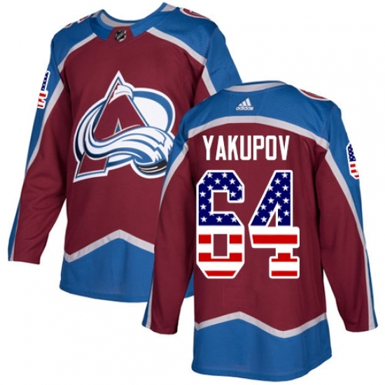 Youth Adidas Colorado Avalanche #64 Nail Yakupov Authentic Burgundy Red USA Flag Fashion NHL Jersey Youth Adidas Colorado Avalanche #64 Nail Yakupov Authentic Burgundy Red USA Flag Fashion NHL Jersey