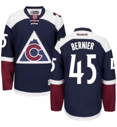 Women's Reebok Colorado Avalanche #45 Jonathan Bernier Authentic Blue Third NHL Jersey