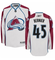 Women's Reebok Colorado Avalanche #45 Jonathan Bernier Authentic White Away NHL Jersey