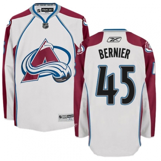 Women's Reebok Colorado Avalanche #45 Jonathan Bernier Authentic White Away NHL Jersey Women's Reebok Colorado Avalanche #45 Jonathan Bernier Authentic White Away NHL Jersey