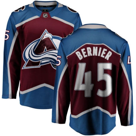 Youth Colorado Avalanche #45 Jonathan Bernier Fanatics Branded Maroon Home Breakaway NHL Jersey Youth Colorado Avalanche #45 Jonathan Bernier Fanatics Branded Maroon Home Breakaway NHL Jersey