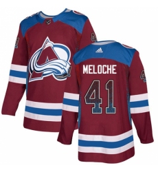Men's Adidas Colorado Avalanche #41 Nicolas Meloche Authentic Burgundy Drift Fashion NHL Jersey
