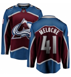 Men's Colorado Avalanche #41 Nicolas Meloche Fanatics Branded Maroon Home Breakaway NHL Jersey