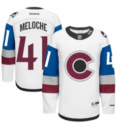 Men's Reebok Colorado Avalanche #41 Nicolas Meloche Premier White 2016 Stadium Series NHL Jersey