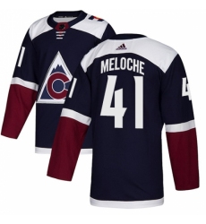 Youth Adidas Colorado Avalanche #41 Nicolas Meloche Authentic Navy Blue Alternate NHL Jersey