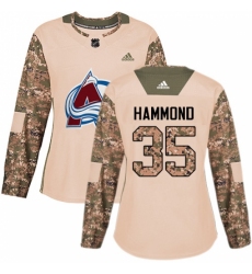 Women's Adidas Colorado Avalanche #35 Andrew Hammond Authentic Camo Veterans Day Practice NHL Jersey Women's Adidas Colorado Avalanche #35 Andrew Hammond Authentic Camo Veterans Day Practice NHL Jersey