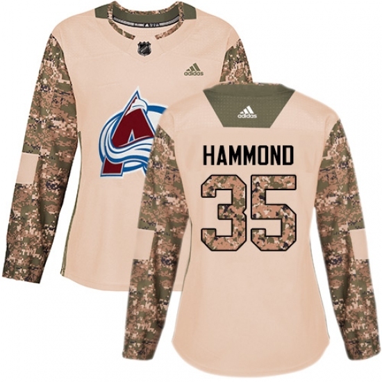 Women's Adidas Colorado Avalanche #35 Andrew Hammond Authentic Camo Veterans Day Practice NHL Jersey Women's Adidas Colorado Avalanche #35 Andrew Hammond Authentic Camo Veterans Day Practice NHL Jersey