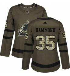 Women's Adidas Colorado Avalanche #35 Andrew Hammond Authentic Green Salute to Service NHL Jersey Women's Adidas Colorado Avalanche #35 Andrew Hammond Authentic Green Salute to Service NHL Jersey