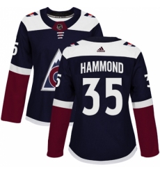 Women's Adidas Colorado Avalanche #35 Andrew Hammond Authentic Navy Blue Alternate NHL Jersey Women's Adidas Colorado Avalanche #35 Andrew Hammond Authentic Navy Blue Alternate NHL Jersey