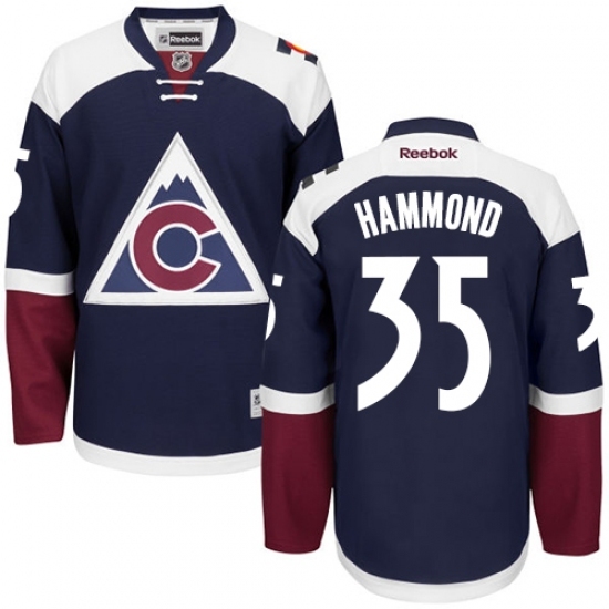 Women's Reebok Colorado Avalanche #35 Andrew Hammond Authentic Blue Third NHL Jersey Women's Reebok Colorado Avalanche #35 Andrew Hammond Authentic Blue Third NHL Jersey