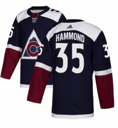 Youth Adidas Colorado Avalanche #35 Andrew Hammond Authentic Navy Blue Alternate NHL Jersey