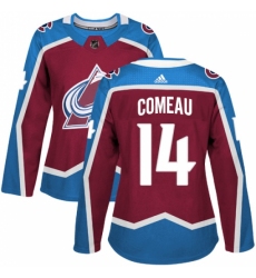 Women's Adidas Colorado Avalanche #14 Blake Comeau Premier Burgundy Red Home NHL Jersey
