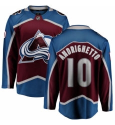 Men's Colorado Avalanche #10 Sven Andrighetto Fanatics Branded Maroon Home Breakaway NHL Jersey