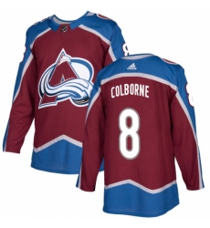 Men's Adidas Colorado Avalanche #8 Joe Colborne Authentic Burgundy Red Home NHL Jersey