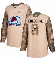 Men's Adidas Colorado Avalanche #8 Joe Colborne Authentic Camo Veterans Day Practice NHL Jersey