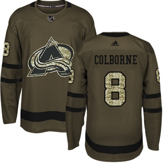 Men's Adidas Colorado Avalanche #8 Joe Colborne Authentic Green Salute to Service NHL Jersey Men's Adidas Colorado Avalanche #8 Joe Colborne Authentic Green Salute to Service NHL Jersey