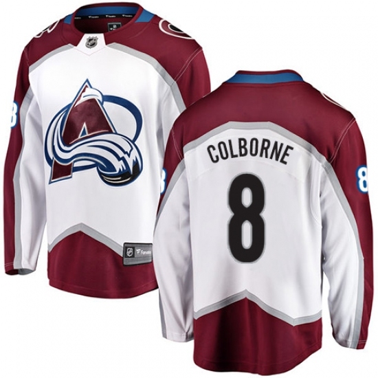 Men's Colorado Avalanche #8 Joe Colborne Fanatics Branded White Away Breakaway NHL Jersey Men's Colorado Avalanche #8 Joe Colborne Fanatics Branded White Away Breakaway NHL Jersey